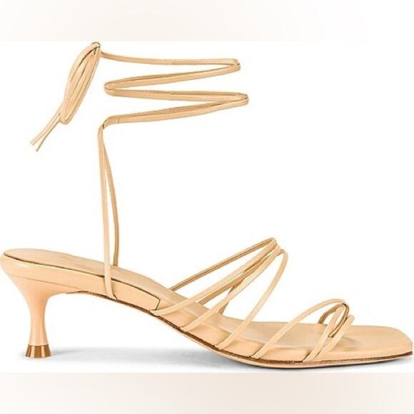 Revolve LPA Womens Size 9 Lucia Strappy Heel Nude Tan CLub Party Event Guest - Picture 1 of 9